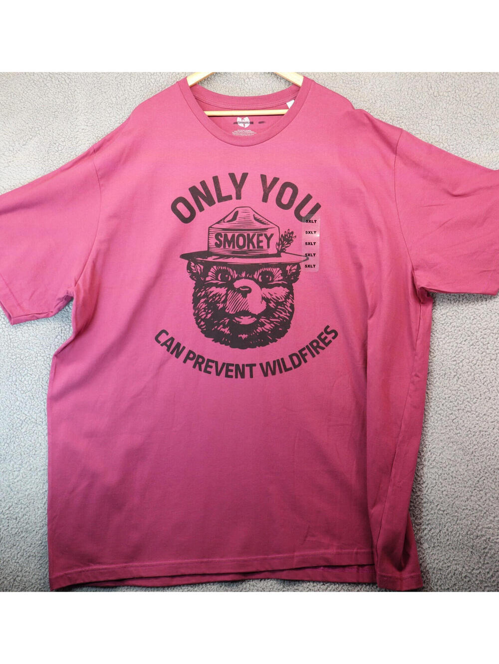 Wu Tang x Smokey The Bear T-Shirt 5XLT NWT New Tags Red Rare